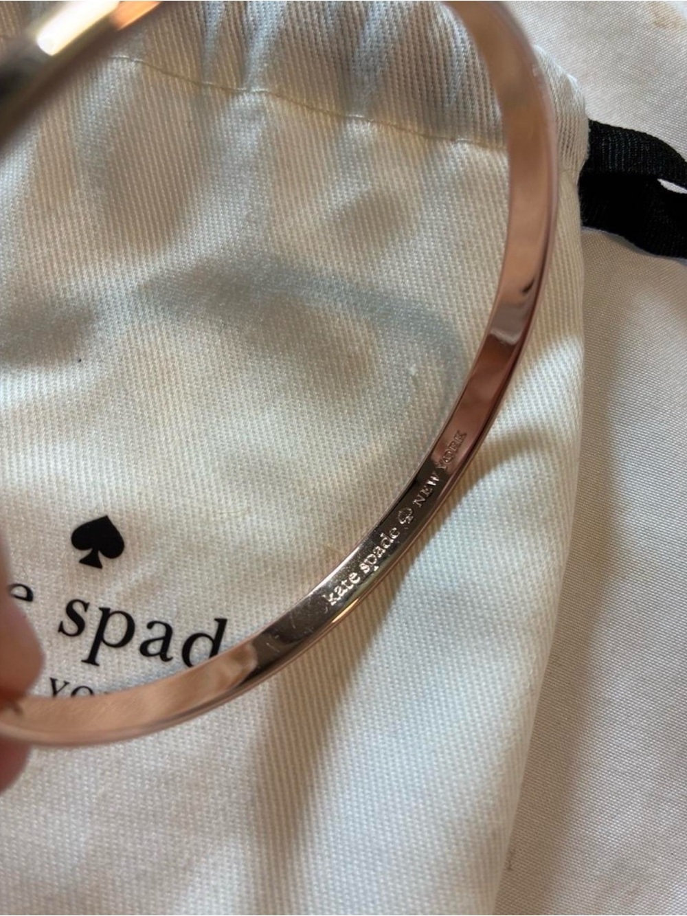 Kate Spade Rose Gold Bangle Stop & Smell The Roses - Picture 3 of 8